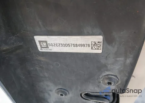 2007 Saturn Vue 4 Cyl z USA, uszkodzony, nr VIN 5GZCZ33D57S849976